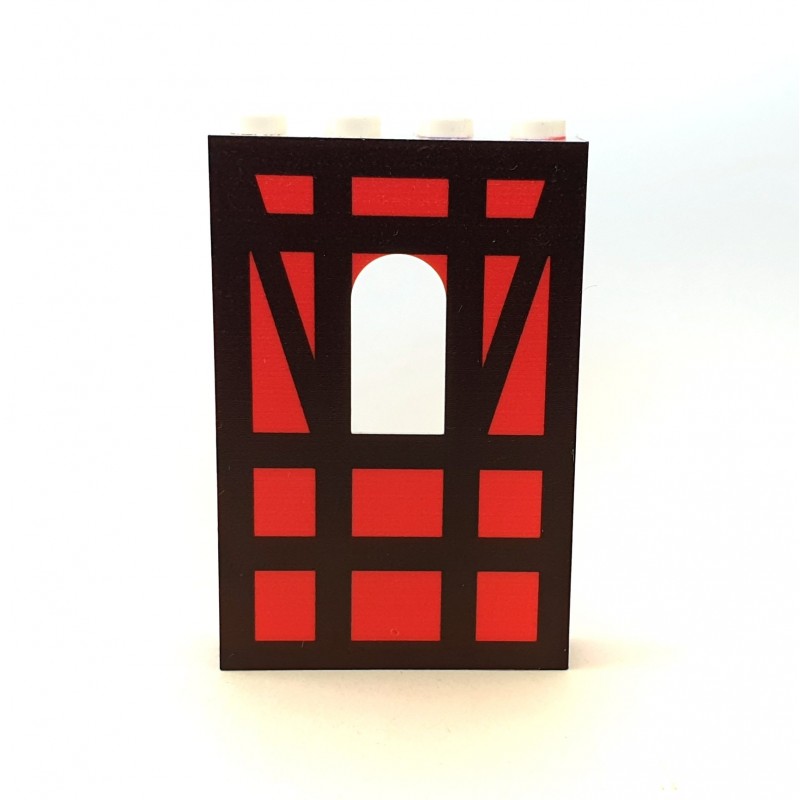 Printed Tudor-style wall panel