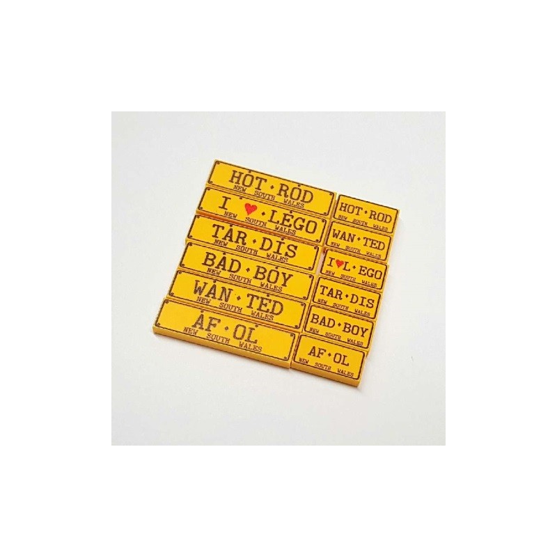 1x2 Custom NSW Licence plate Thebigbrick