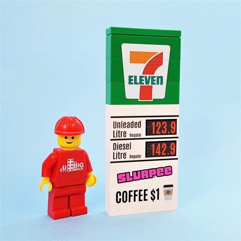 Petrol Station Lego Service Station Sign Eleven Thebigbrick